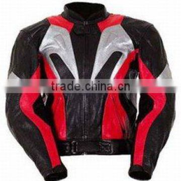 DL-1204 Leather Motorbike Jacket , Racer Jacket