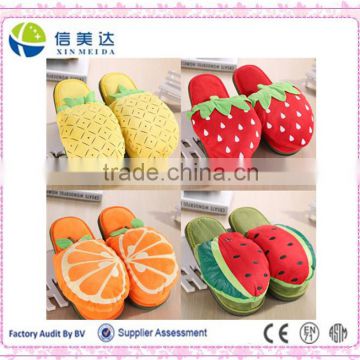 New Design Plush Fruit Stuffed Slippers