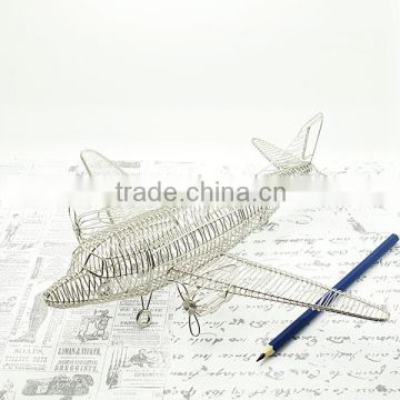 Handmade Stainless DouglasDC-3 Airplane model/ Handmade metal craft