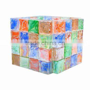 Square wedding Square crystal glass candle holder