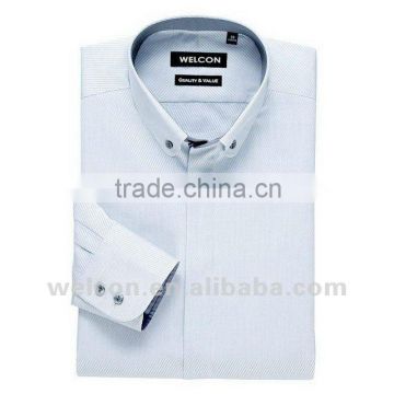 2012 OEM shirt processing 100% cotton long sleeve stylish business dress men's dobby shirts