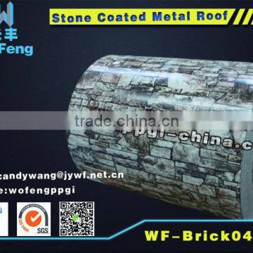 Brick pattern prepainted roofing sheet PPGI steel / galvanized steel coil