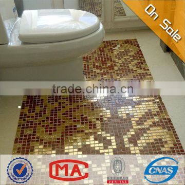 JY-P-D03 mosaics art and craft red pattern mosaic bathroom floor tile