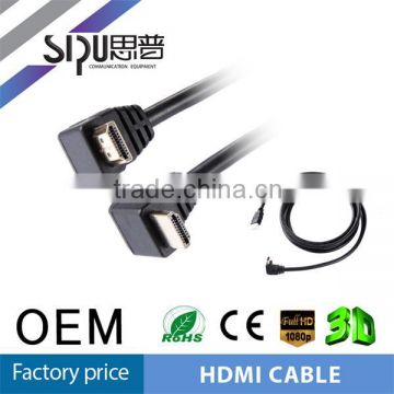 SIPU 90 angle 1.4v hdmi cable with etherent raw cable
