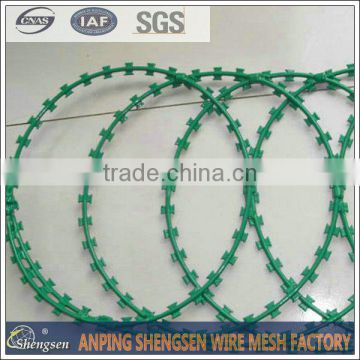 PVC COATED BTO-22 razor wire price/razor wire mesh/razor wire fencing