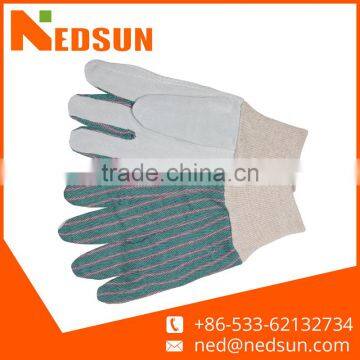 Regular type split leather safety gardening gloves women