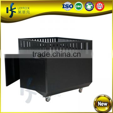 Double swing shopping mall or supermarker door metal shelving
