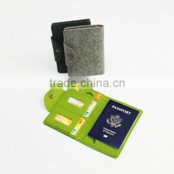 hot new products 2017 wholesale100% wool custom felt travel passport holder made in China