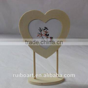 Mini wooden heart shaped photo frame
