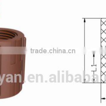 TY High quality PP threaded pipes&fittings FEMALE COUPLING A eco-friendly Cheap Price Full Size factory price list discount