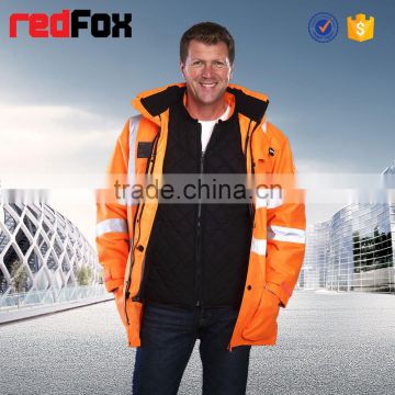 reflective man safety winter jacket