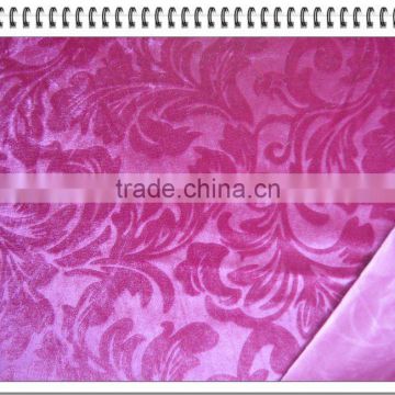 embossed high velour(two-way stretch) fabric