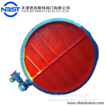 D941W-6C Casting Steel Large Size DN2000 electric actuator Ventilation Butterfly Valve