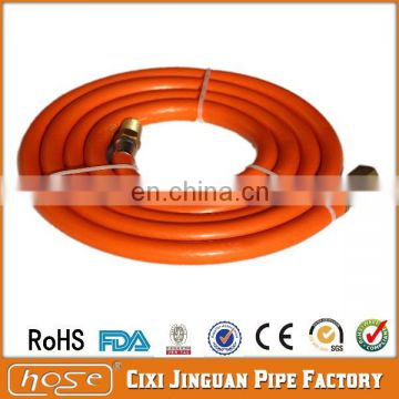 6x13mm Shiny Orange PVC Flexible Gas LPG Hose, PVC Gas Hose, Gas Stove Hose
