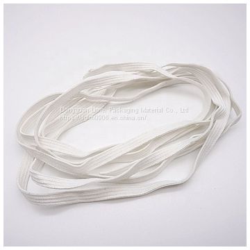 Flat Elastic Earloop manufacturer white color 3mm 3.5mm 4mm 5mm Disposable earloop elastic band