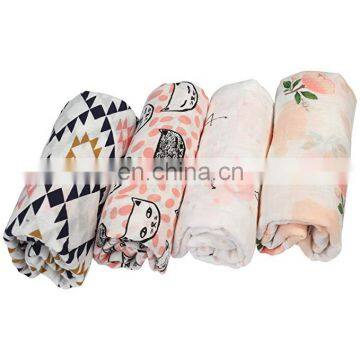 Super Soft Breathable Swaddle Blanket Muslin Wraps For Baby