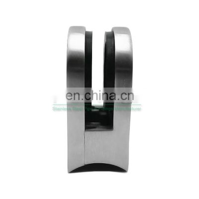 Casting Stainless Steel Balustrade Glass Clamp D Shape Glass Clip