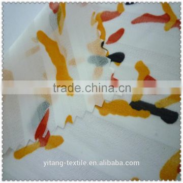 Printed polyester chiffon fabric