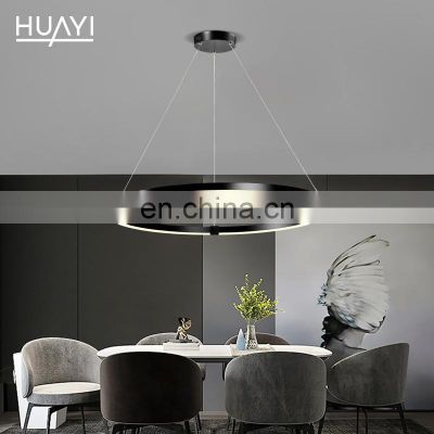 HUAYI Contemporary Style Living Room Indoor Decoration Round Hanging LED Pendant Lamp