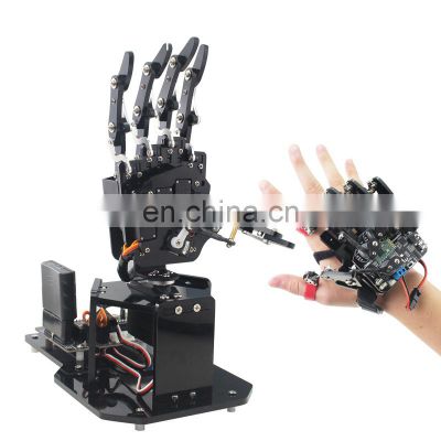 Open Source Bionic Robot Hand Five Fingers Robot Right Hand with STM32 Version + Wearable Mechanical Glov-e