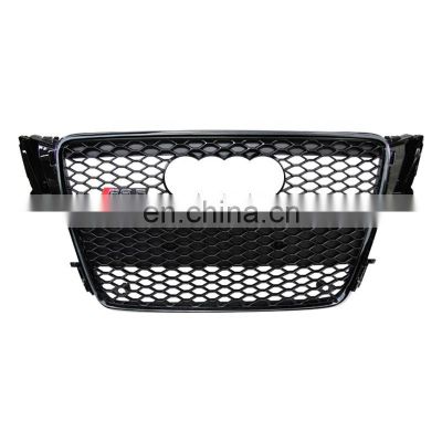 Front grill for Audi A5 S5 Refit part black auto body kit front grille with back plate for audi RS5 grill RS style 2009-2011