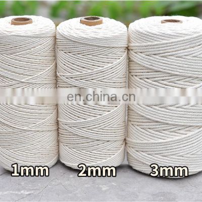 Natural White Color 6mm Cotton Basket Macrame Rope 200m