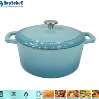 High-Quality Nonstick Round Colorful Enamel Dutch Oven Casserole Cooking Pot Cast Iron Cookware