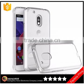 TPU Bumper with Crystal Clear PC Back Shock Absorption For Motorola Moto G4 /G4 Plus