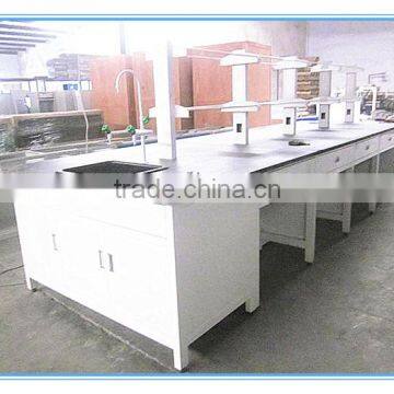 Galvanized steel lab central bench