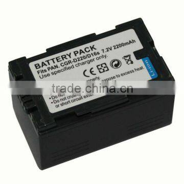 7.2V 2200mah li-ion camcorder battery for Panasonic CGR-D220/D16S