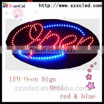 38*68.5(Oval) flashing acrylic pull switch indoor Nails Low Power Consumption Led Neon Open Sign for shop