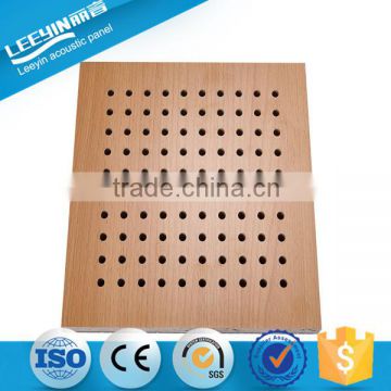 Chinese MDF wooden perforated acoustic panel for studio