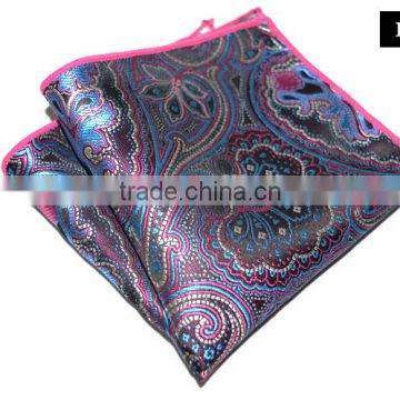 Luxurious custom design Hot selling Cheap 100%silk pocket square