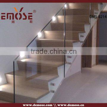 side mounted stair fancy railings with glass accessories