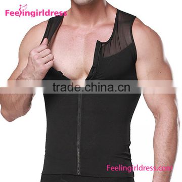 High Quality Body Shapewear Zipper Vest Suit Men Slimming Shaper Suit