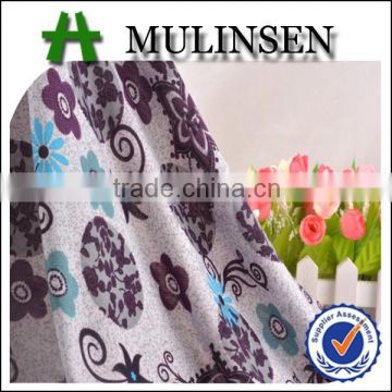 Shaoxing Mulinsen fabric manufacturer, printed poly spun 96%poly 4%spandex textile for sale
