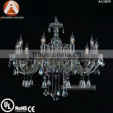 10 Light Crystal Lamp Pendants with Clear Crystal