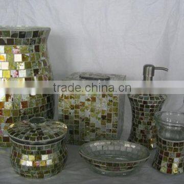 mosaic glass bathroom sets