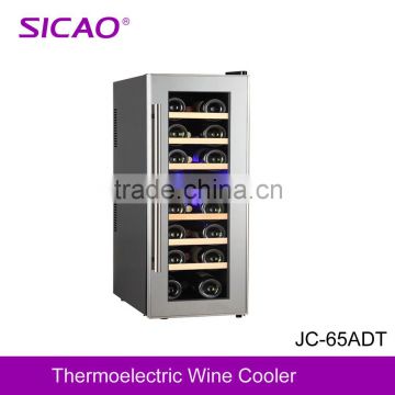 65L 24 bottle thermoelectric stainless steel door wine cooler