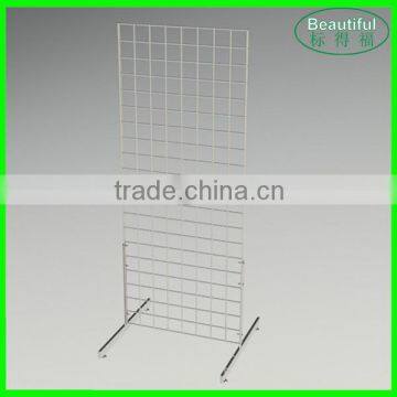 China Factory Metal Chrome Gridwall Panel,Grid Wall Freestanding