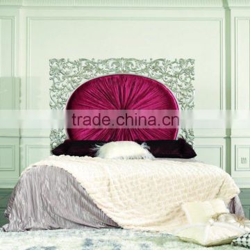 silver color sector high back fabric bed