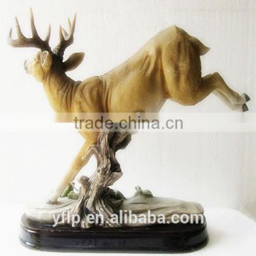 Resin Running Animal Deer Figurine for Home Decoration