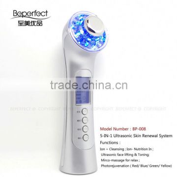 BP-M028 factory supply Portable 3Mhz ultrasonic facial massager with ISO9001 and ISO13485 approved