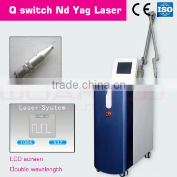 Q Switched Nd Yag 1064nm Laser Machine With Brown Age Spots Removal Double Lamp And Rod For Effective Tattoo Removal Vascular Tumours Treatment