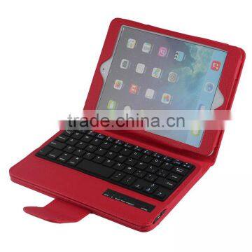 2015 Newest High Quality Best Price 2 in 1 Detachable Bluetooth Keyboard Leather Case for iPad mini4
