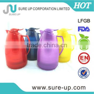 Plastic outer glass liner insulated transparent coffee water bottle (JGAH)