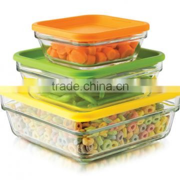 Air-tight high quality glass bowl set for wholesale