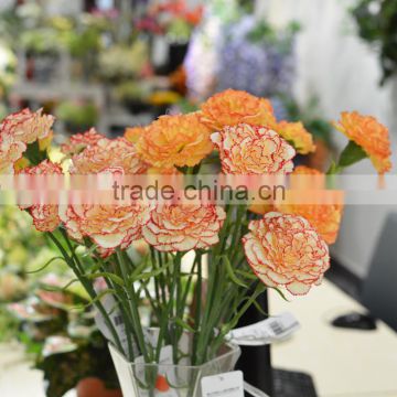 3 heads fabric silk carnation flowers 2016 new product