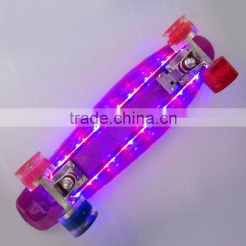 HSJ259 Factory sales LED Skateboard fish board customize design for kids and adults