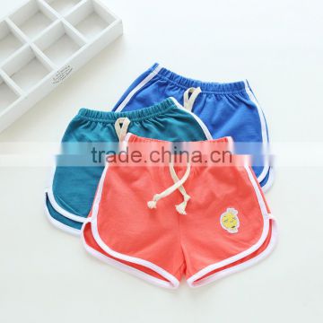 Summer solid color casual girls kids sports shorts